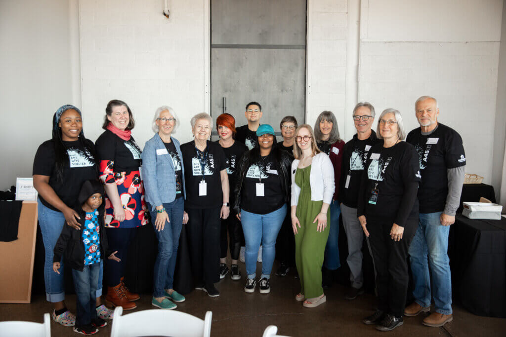 People shopping for art